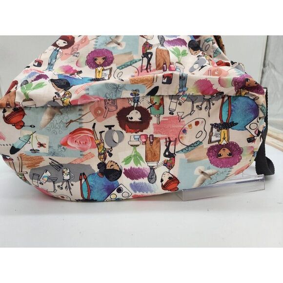 Lesport sac Colorful Artist-Themed Backpack With Drawstring & Buckle Closures Ad - Picture 5 of 12
